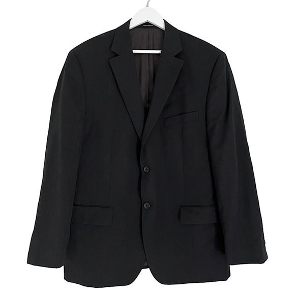 Pronto Uomo Men’s Notch Lapel Two Button Closure Jacket Blazer Black Size Medium - Picture 1 of 7